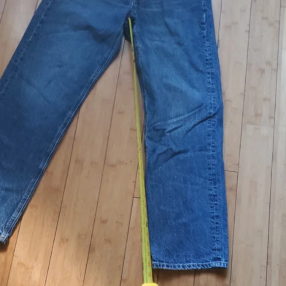 American Eagle Outfitters 4short Low Rise Baggy Straight Relaxed Fit Blue Jeans - Picture 7 of 10